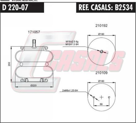 Casals B2534 - Pneimoatsperes spilvens, Pneimopiekare ps1.lv