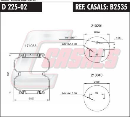 Casals B2535 - Pneimoatsperes spilvens, Pneimopiekare ps1.lv