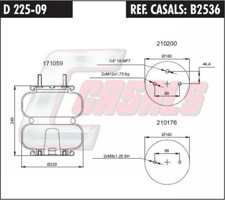 Casals B2536 - Pneimoatsperes spilvens, Pneimopiekare ps1.lv