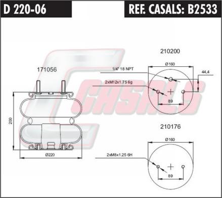 Casals B2533 - Pneimoatsperes spilvens, Pneimopiekare ps1.lv