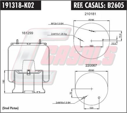 Casals B2605 - Pneimoatsperes spilvens, Pneimopiekare ps1.lv