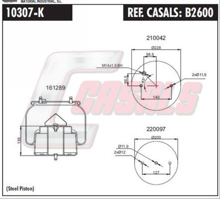 Casals B2600 - Pneimoatsperes spilvens, Pneimopiekare ps1.lv