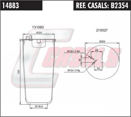 Casals B2354 - Pneimoatsperes spilvens, Pneimopiekare ps1.lv