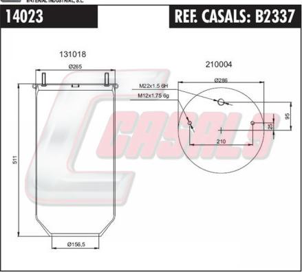 Casals B2337 - Pneimoatsperes spilvens, Pneimopiekare ps1.lv