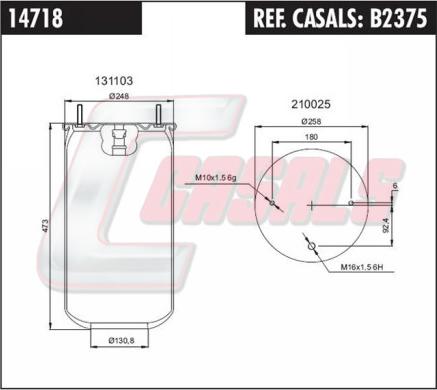 Casals B2375 - Pneimoatsperes spilvens, Pneimopiekare ps1.lv