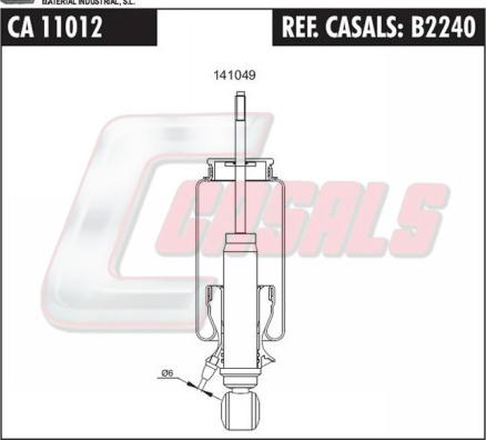 Casals B2240 - Pneimoatsperes spilvens, Kabīnes atsperojums ps1.lv