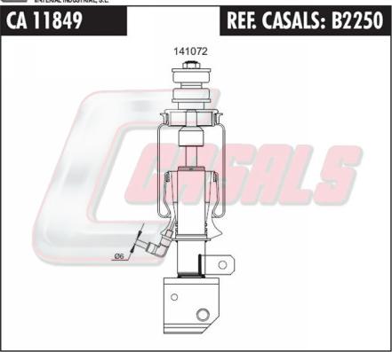 Casals B2250 - Demferis, Kabīnes stiprinājums ps1.lv