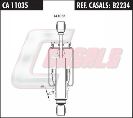 Casals B2234 - Demferis, Kabīnes stiprinājums ps1.lv