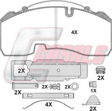 Textar 29165 300  2 4 T3030 - Bremžu uzliku kompl., Disku bremzes ps1.lv