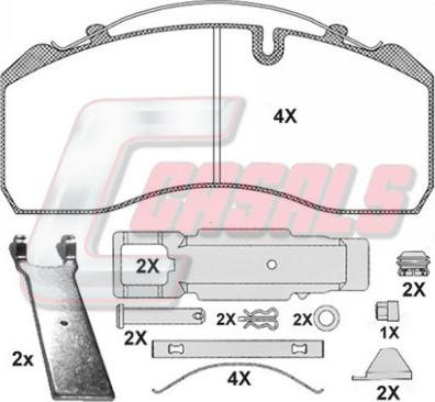 DT Spare Parts 4.90932 - Bremžu uzliku kompl., Disku bremzes ps1.lv