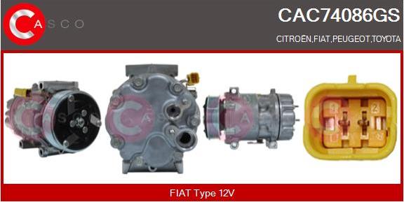 Casco CAC74086GS - Kompresors, Gaisa kond. sistēma ps1.lv