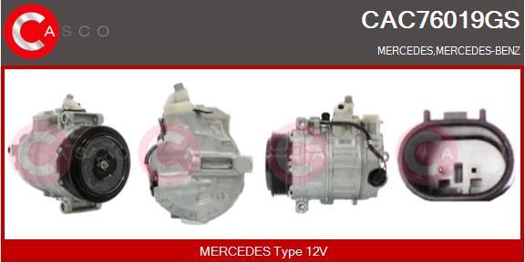 Casco CAC76019GS - Kompresors, Gaisa kond. sistēma ps1.lv