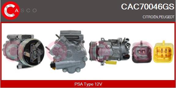 Casco CAC70046GS - Kompresors, Gaisa kond. sistēma ps1.lv