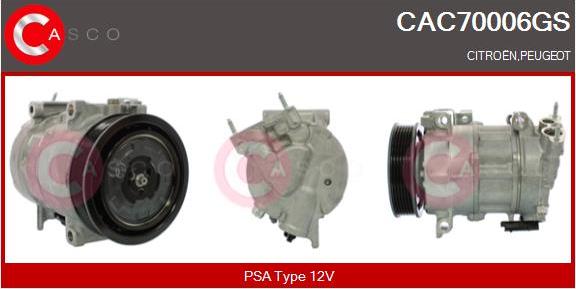 Casco CAC70006GS - Kompresors, Gaisa kond. sistēma ps1.lv