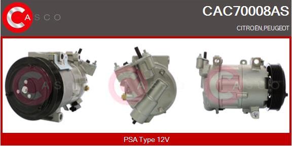 Casco CAC70008AS - Kompresors, Gaisa kond. sistēma ps1.lv