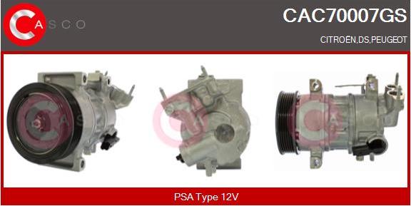 Casco CAC70007GS - Kompresors, Gaisa kond. sistēma ps1.lv