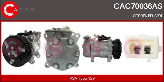 Casco CAC70036AS - Kompresors, Gaisa kond. sistēma ps1.lv