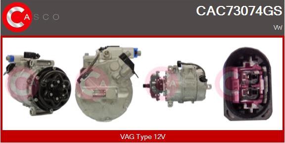 Casco CAC73074GS - Kompresors, Gaisa kond. sistēma ps1.lv