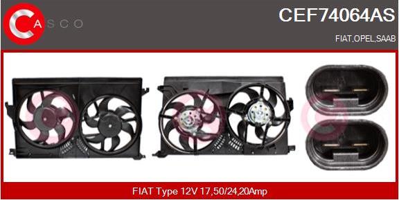 Casco CEF74064AS - Elektromotors, Dzes. sist. radiatora ventilators ps1.lv