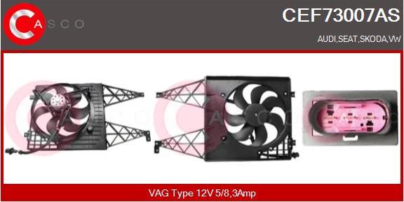 Casco CEF73007AS - Elektromotors, Dzes. sist. radiatora ventilators ps1.lv