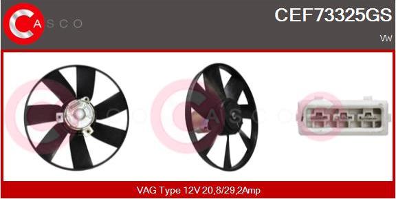 Casco CEF73325GS - Ventilators, Motora dzesēšanas sistēma ps1.lv