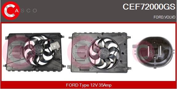 Casco CEF72000GS - Elektromotors, Dzes. sist. radiatora ventilators ps1.lv
