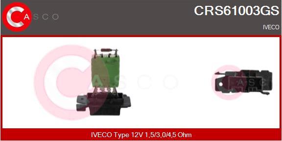 Casco CRS61003GS - Rezistors, Salona ventilators ps1.lv