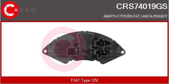 Casco CRS74019GS - Rezistors, Salona ventilators ps1.lv