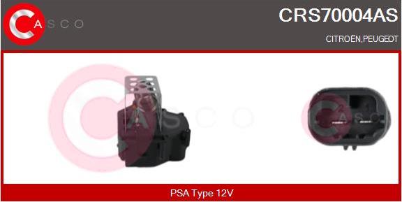 Casco CRS70004AS - Papildus rezistors, Elektromotors-Radiatora ventilators ps1.lv