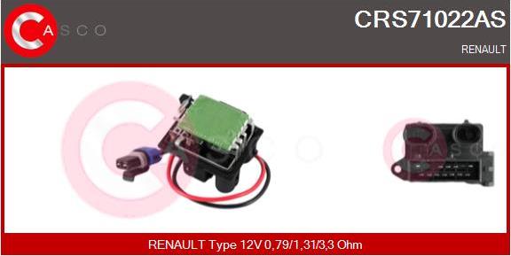 Casco CRS71022AS - Rezistors, Salona ventilators ps1.lv