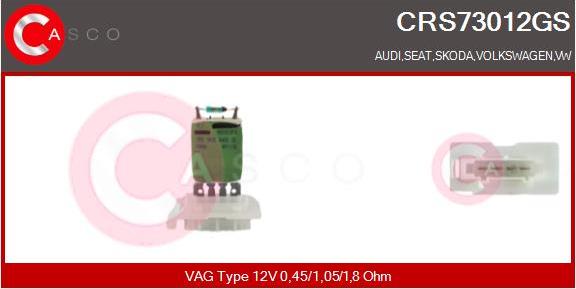 Casco CRS73012GS - Rezistors, Salona ventilators ps1.lv