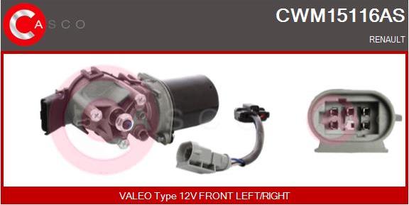 Casco CWM15116AS - Stikla tīrītāju motors ps1.lv