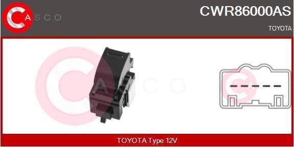 Casco CWR86000AS - Slēdzis, Stikla pacēlājmehānisms ps1.lv