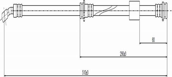 CAVO C800 458A - Bremžu šļūtene ps1.lv