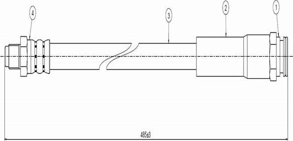 CAVO C800 476A - Bremžu šļūtene ps1.lv