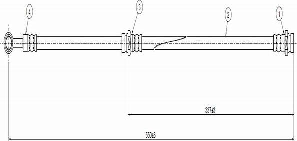 CAVO C800 393A - Bremžu šļūtene ps1.lv