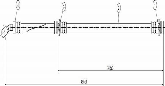 CAVO C800 336A - Bremžu šļūtene ps1.lv