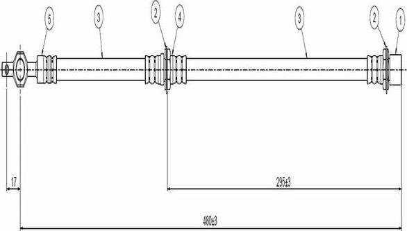 CAVO C800 207A - Bremžu šļūtene ps1.lv