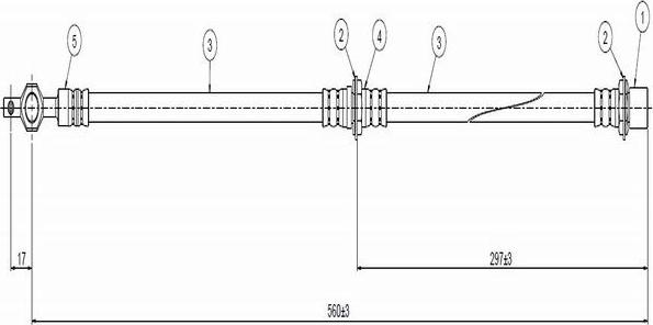 CAVO C800 215A - Bremžu šļūtene ps1.lv