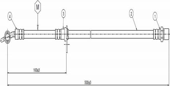 CAVO C800 792A - Bremžu šļūtene ps1.lv