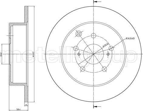 Meyle 30-15 523 0069/PD - Bremžu diski ps1.lv