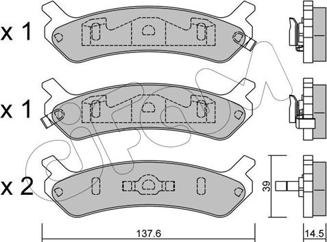 Brake Engineering PA1093 - Bremžu uzliku kompl., Disku bremzes ps1.lv