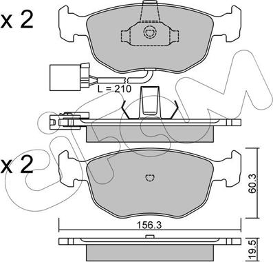 Cifam 822-656-1 - Bremžu uzliku kompl., Disku bremzes ps1.lv