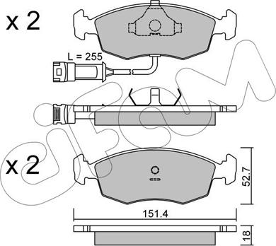 Cifam 822-094-0 - Bremžu uzliku kompl., Disku bremzes ps1.lv