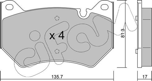 Cifam 822-1170-0 - Bremžu uzliku kompl., Disku bremzes ps1.lv