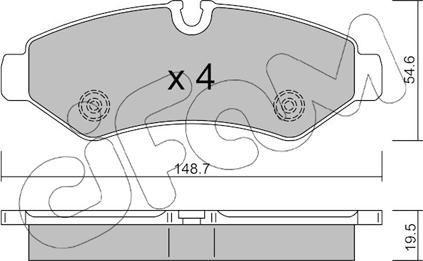 Cifam 822-1275-0 - Bremžu uzliku kompl., Disku bremzes ps1.lv