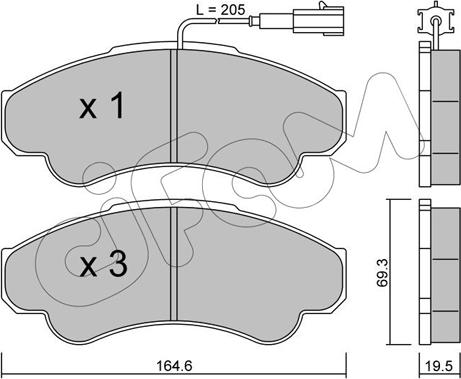 Japanparts JPA-0054 - Bremžu uzliku kompl., Disku bremzes ps1.lv