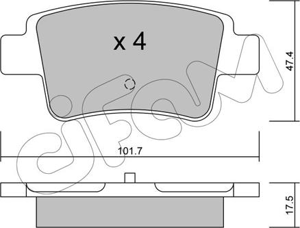 Cifam 822-705-0 - Bremžu uzliku kompl., Disku bremzes ps1.lv