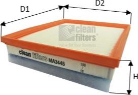 Clean Filters MA3445 - Gaisa filtrs ps1.lv