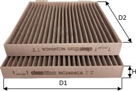 Clean Filters NC2404CA - Filtrs, Salona telpas gaiss ps1.lv